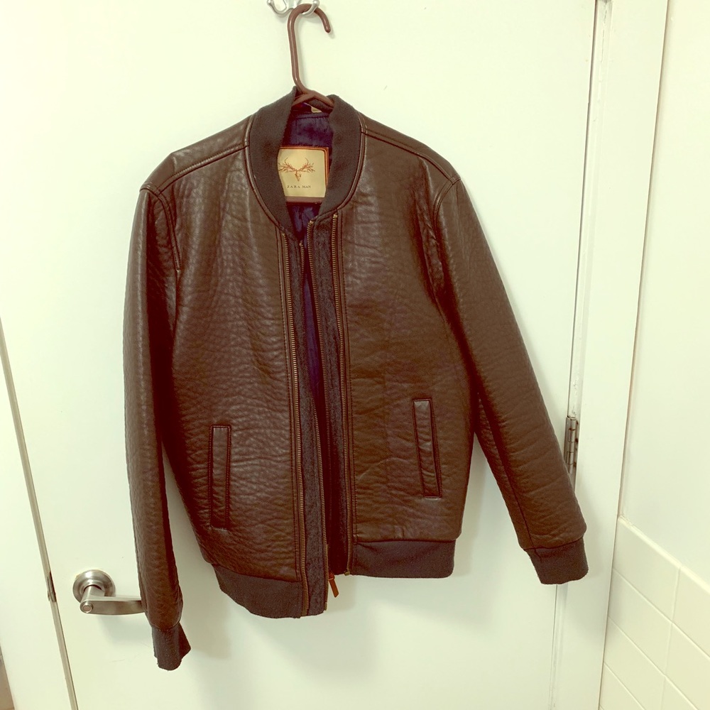 Used Zara Faux Leather Jacket.